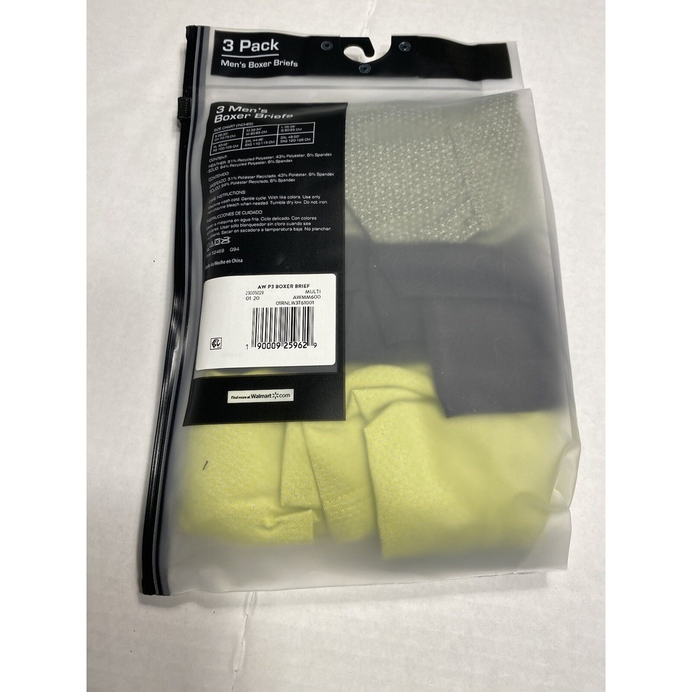 athletic works mens 3 pairs boxer briefs performance mesh size‎ small 28 30 - Picture 4 of 7